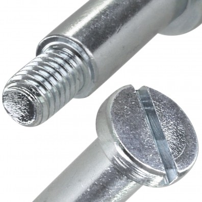 100 Flachkopfschrauben M6x3 mm - DIN 923 - Schlitz + Ansatz - 4.6 verzinkt