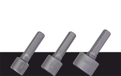 8- teiliger Steckschlüsselsatz für Bithalter Chrom Vanadium, 5-13mm