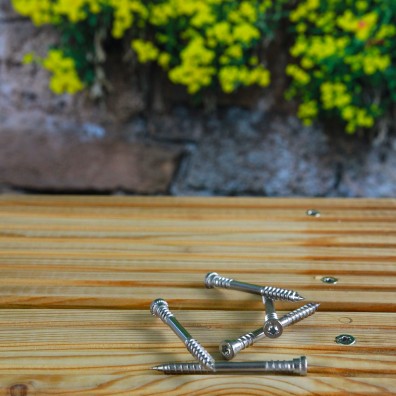 100 EuroTec Terrassenschrauben 5,5x90mm - Edelstahl A4 - Stufenkopf mit Torx Antrieb