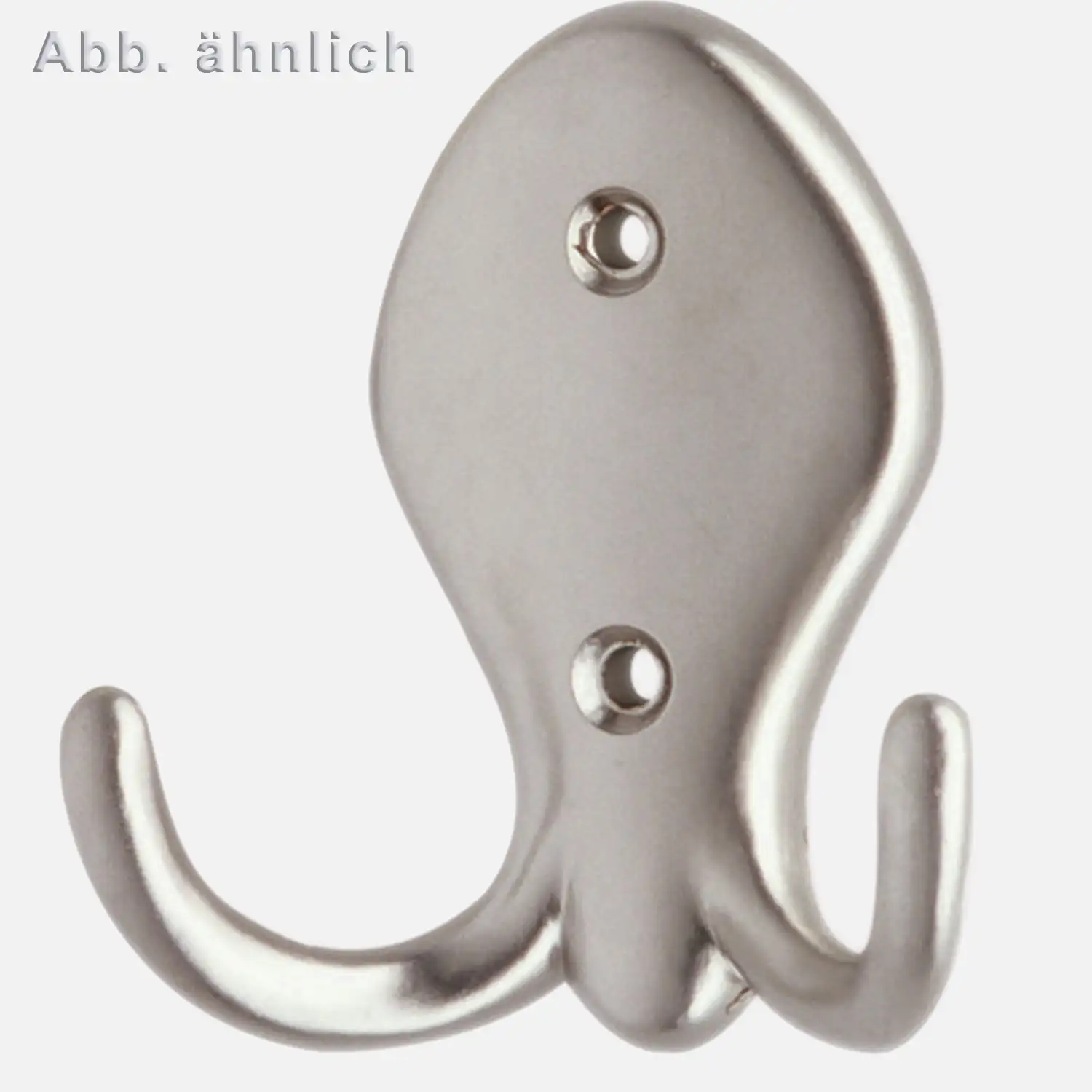 1 HSI Mantelhaken doppelt Zamak verchromt 75mm