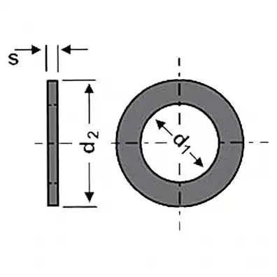 100 Unterlegscheiben DIN 125 Form B galvanisch verzinkt 25 mm für M24