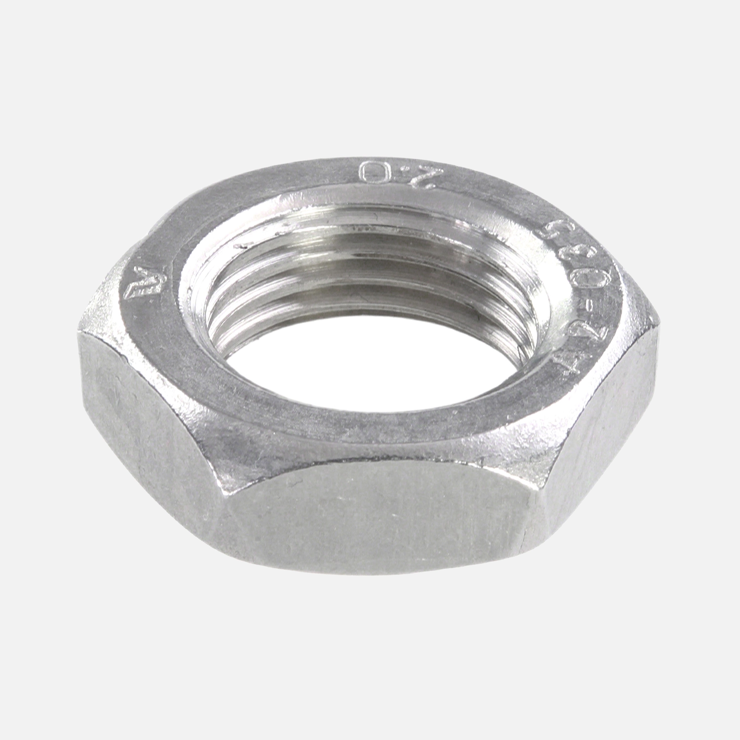 1 Sechskantmutter - M22 - Feingewinde 2mm - niedrig, Form B - A2 - DIN 439