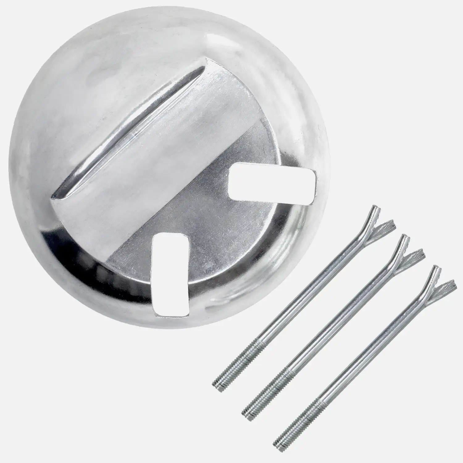 1 Alberts Auflaufstütze 205x65 mm - Aluminiumguss - mit Langlöchern