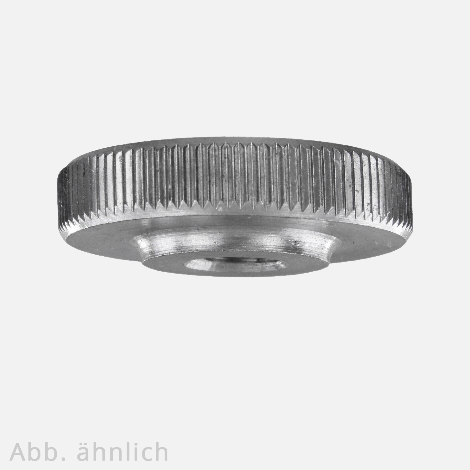 10 Rändelmuttern M8 - DIN 467 - niedrige Form - Edelstahl A1/A2