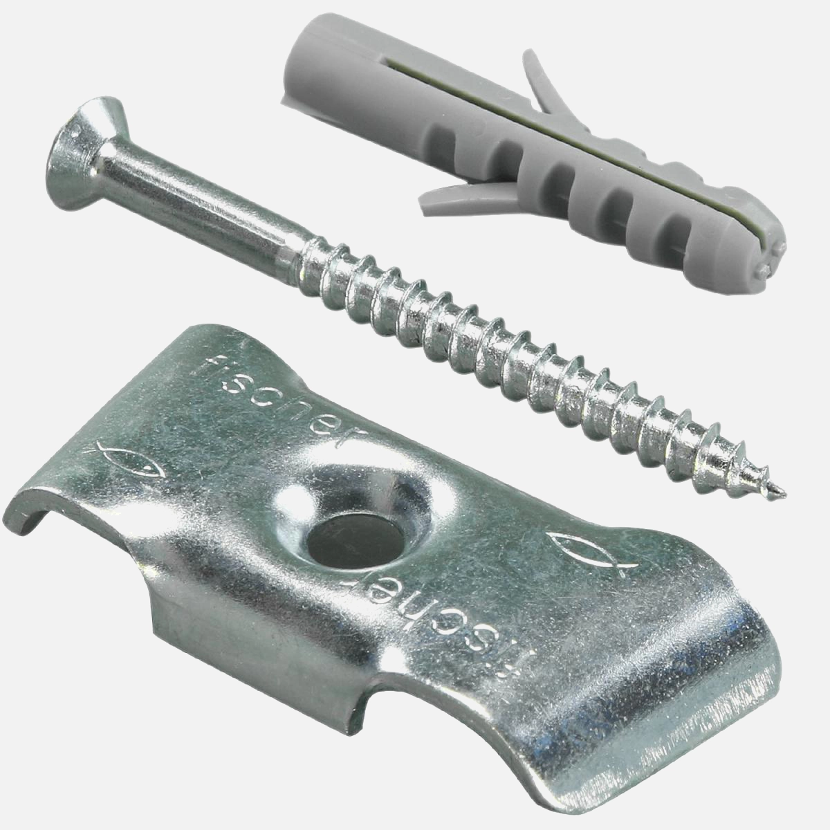 4 FISCHER System-Lasthaken-Sets 160mm, inkl. Dübeln und Schrauben