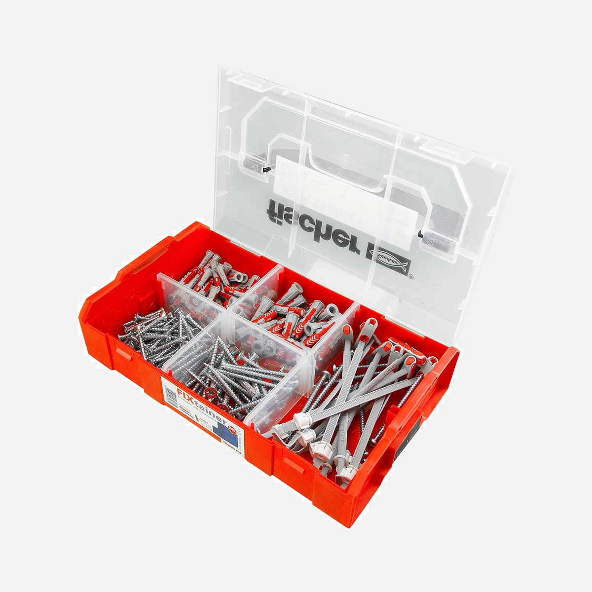 200 tlg. FISCHER FIXtainer - DUOPOWER-DUOTEC + Schrauben-Sortiment 6/8/10mm