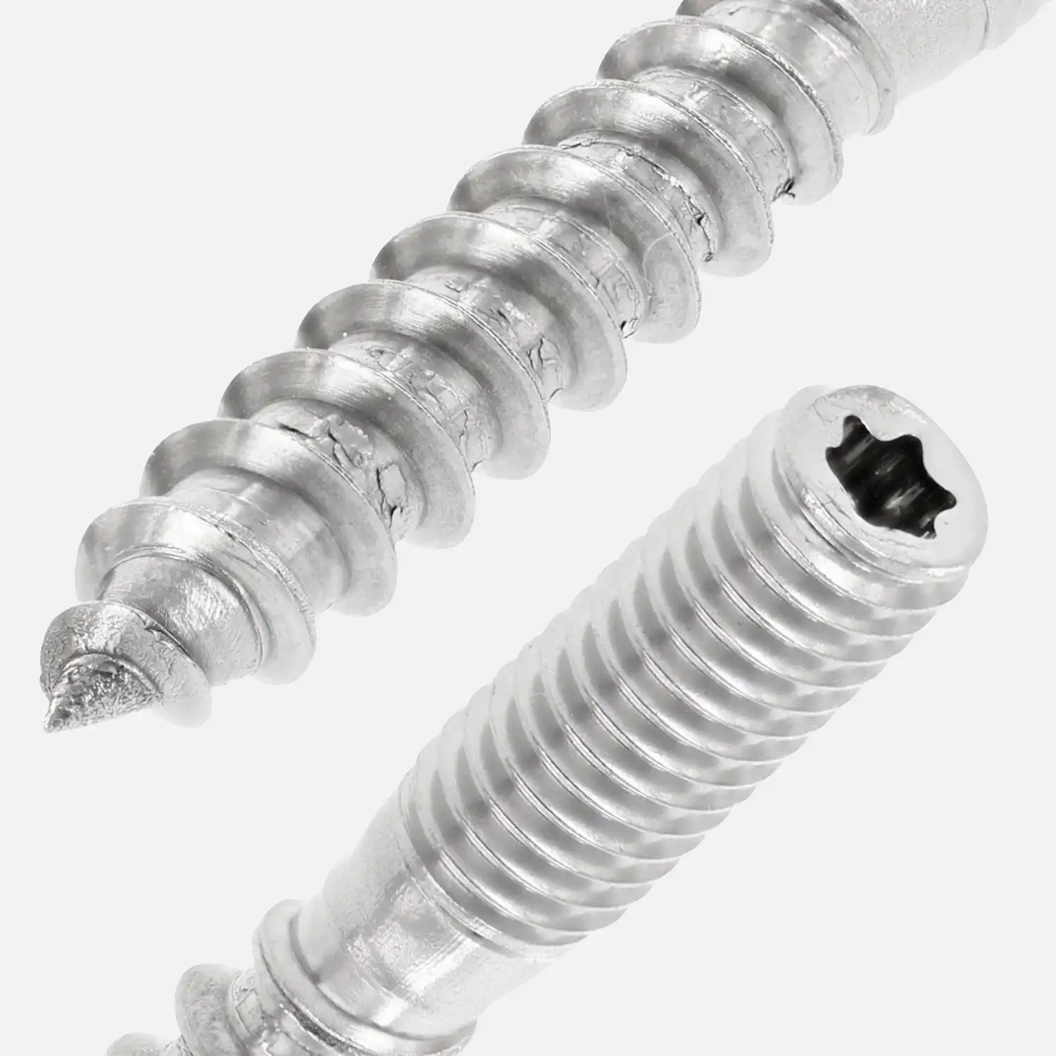 100 Stockschrauben mit Torxantrieb M6x120 TX15 - Edelstahl A2
