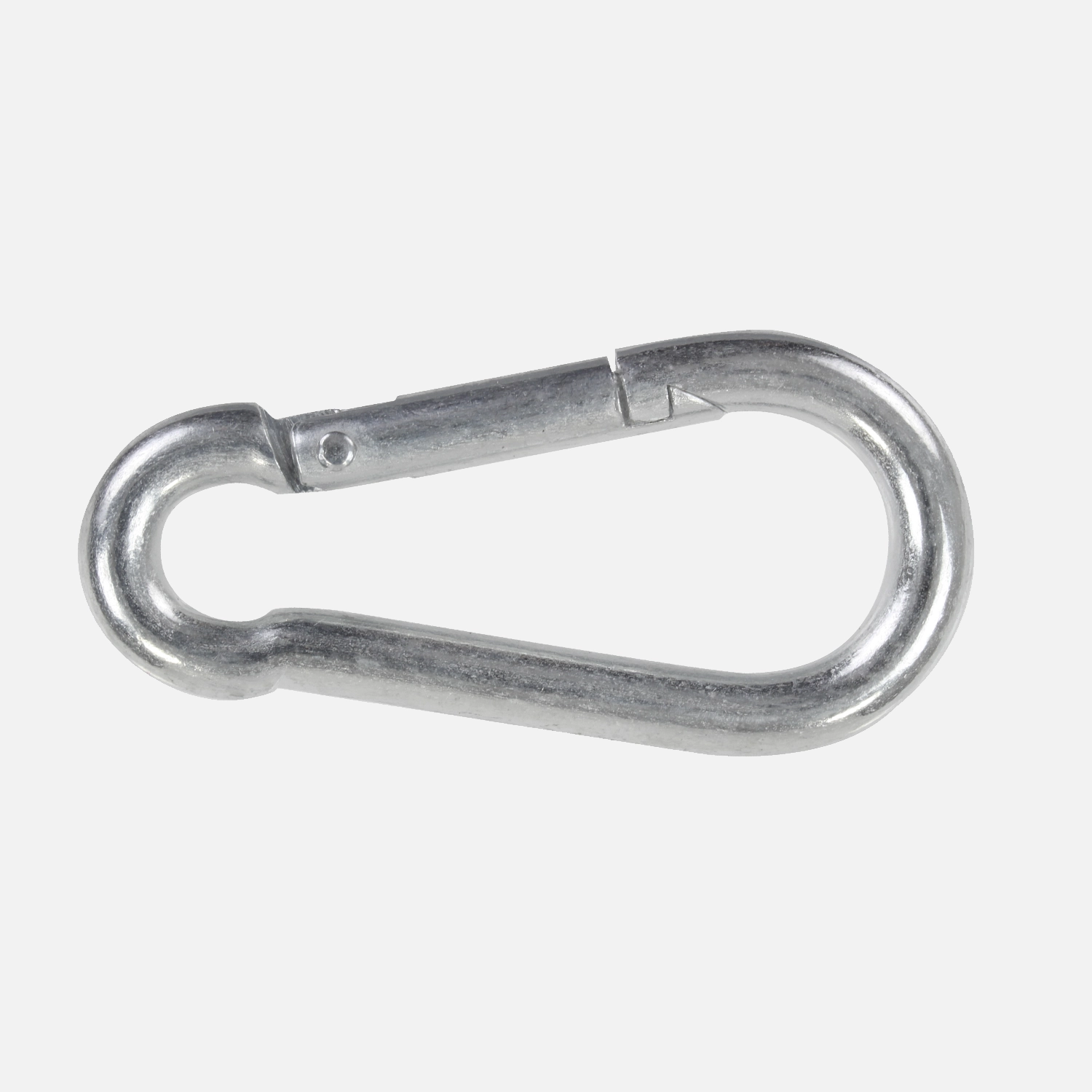 10 Karabinerhaken DIN 5299, Stahl, birnenförmig, galvanisch verzinkt 60x6 mm