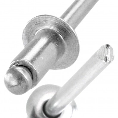 500 Gesipa Blindnieten 4x9,8 mm - Aluminium / Aluminium Dorn - Flachkopf