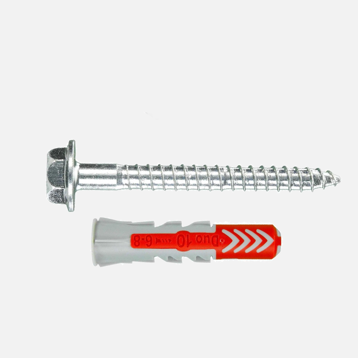 25 FISCHER DUOPOWER Nylon-Dübel - 10x50 mm - mit Sechskantschrauben