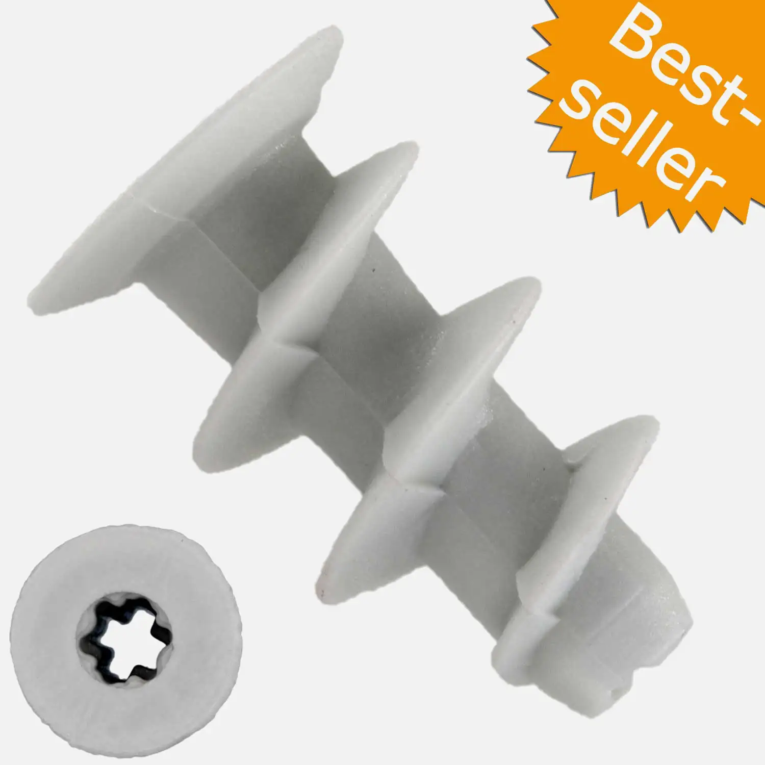 100 Gipskartondübel, Kunststoff ohne Setzwerkzeug