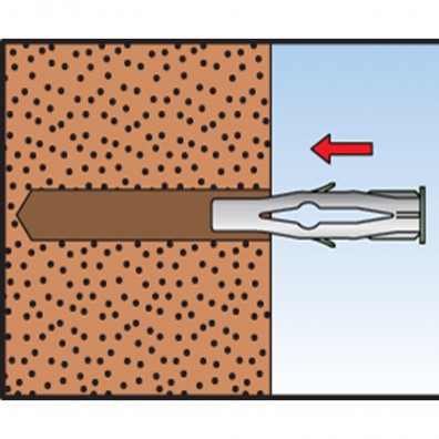 fischer Universaldübel Montagegrafik 1