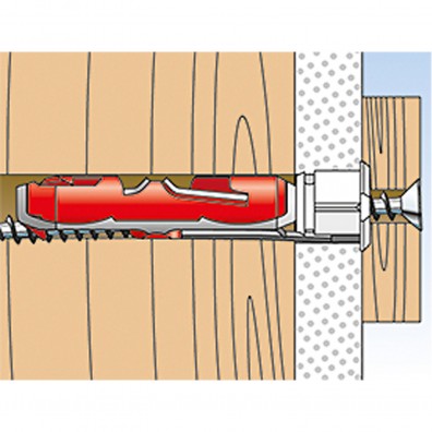 fischer Duotec Dübel rot-grau Montage in Vollbaustoffen Schritt 5