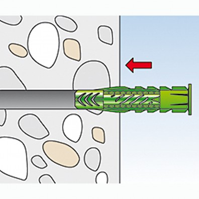fischer Universald&uuml;bel UX R GREEN Montagegrafik 2