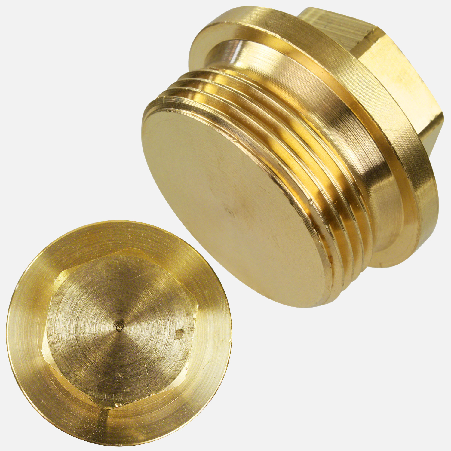 3D-Detailansicht Verschlussschraube Messing DIN 910