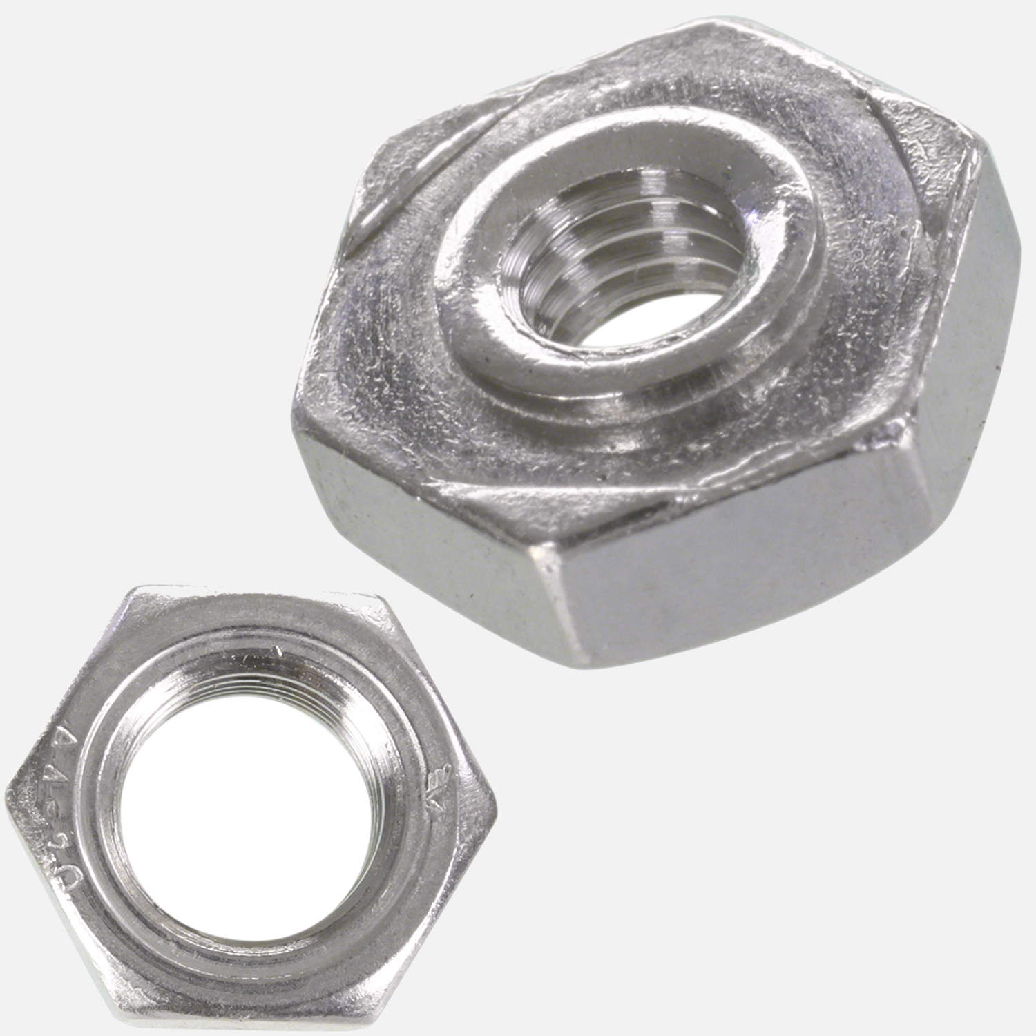 Detailansicht Sechskant - Schweißmutter