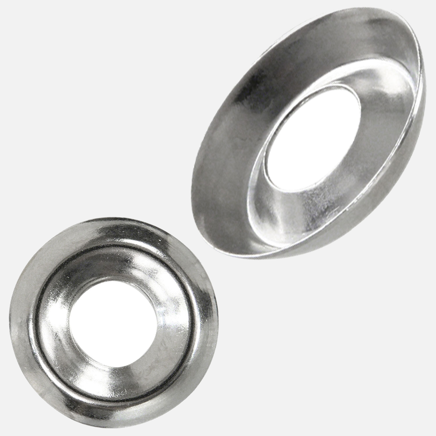 Rosettenscheiben - Messing - vernickelt - offen