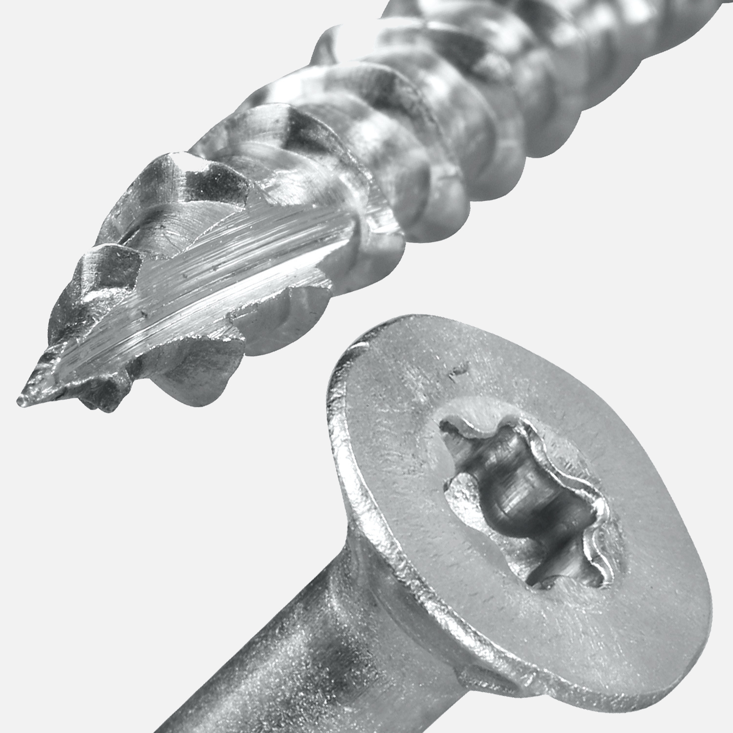 Ansicht Schraubenkopf und Cutspitze