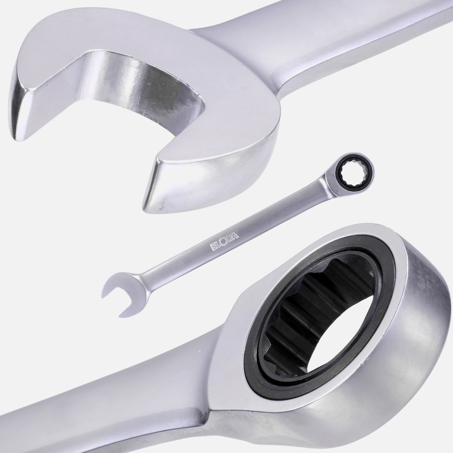 Elora Maulschlüssel mit Ringratsche aus unterschiedlichen Perspektiven