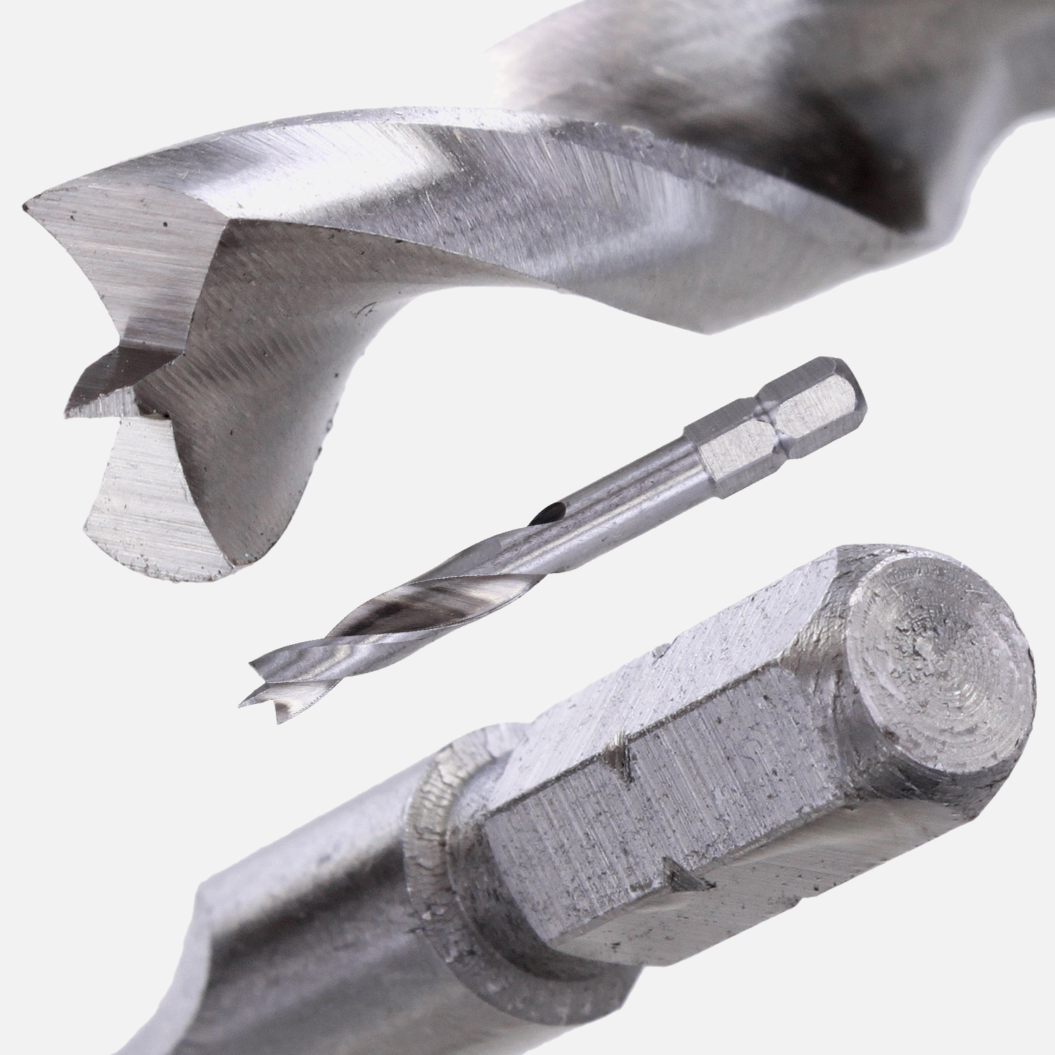 3D-Detailanaicht Bit-Holzspiralbohrer