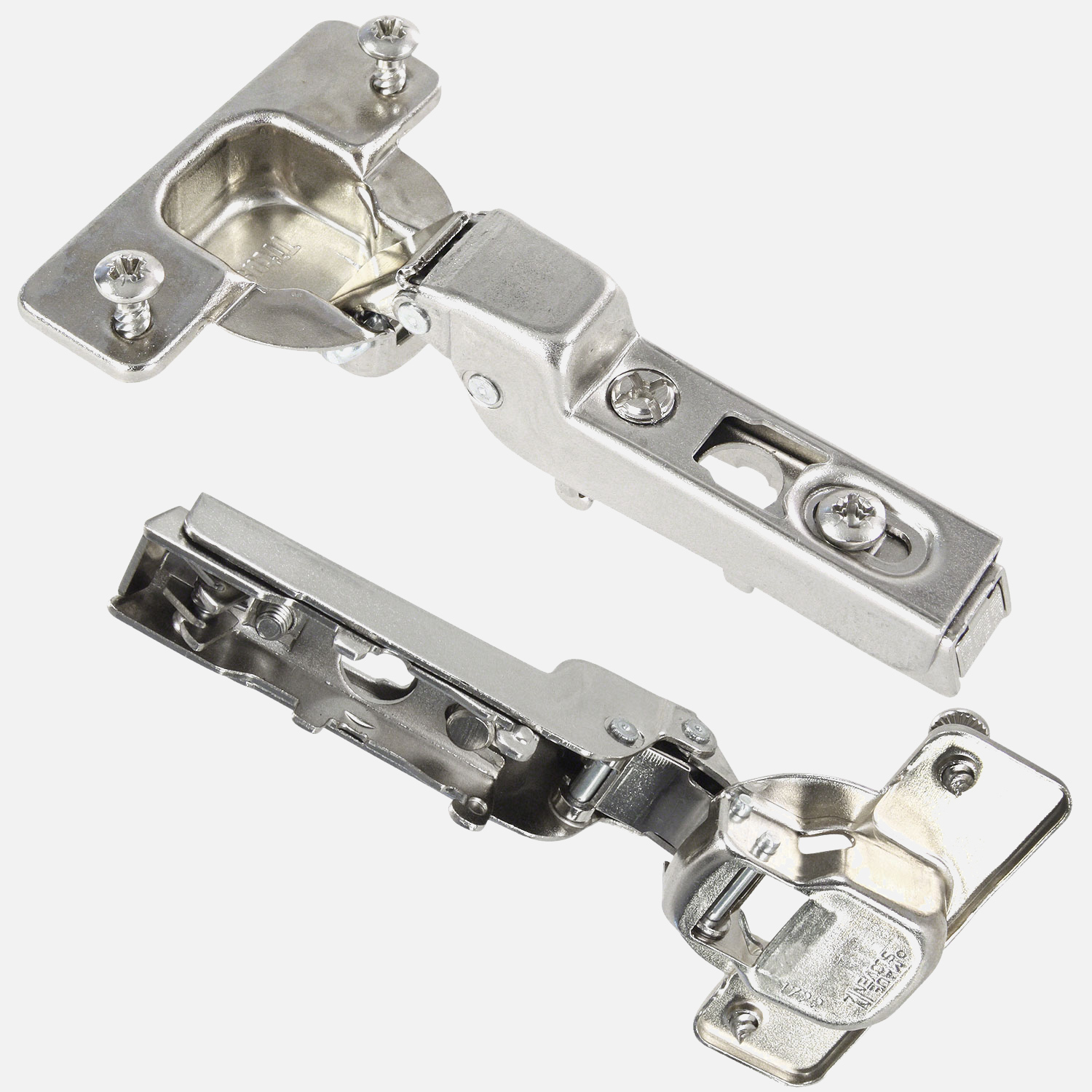 HSI Topfscharnier mit Kreuzplatte und Schrauben