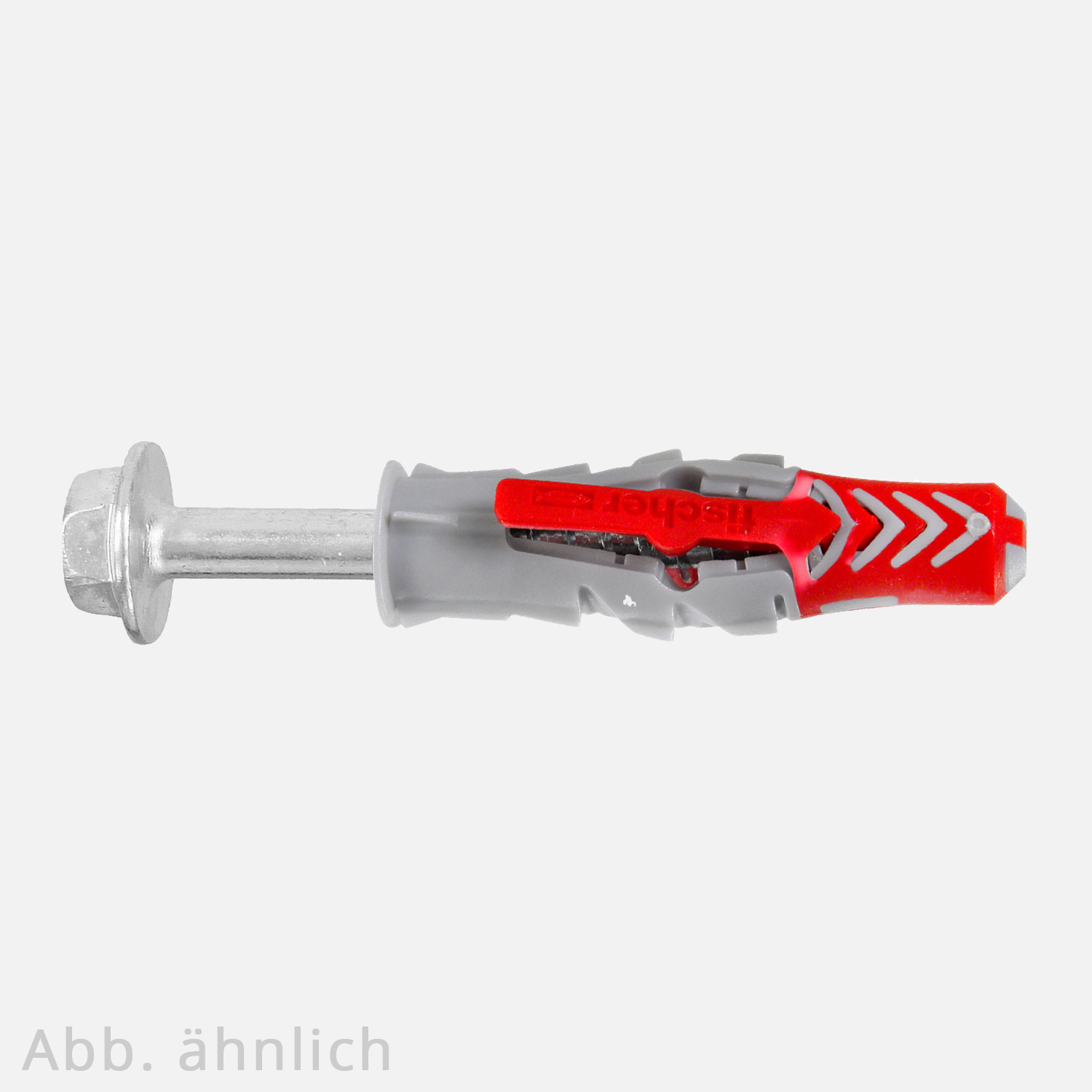 fischer DUOPOWER Dübel rot-grau mit Sechskantschraube Edelstahl A4