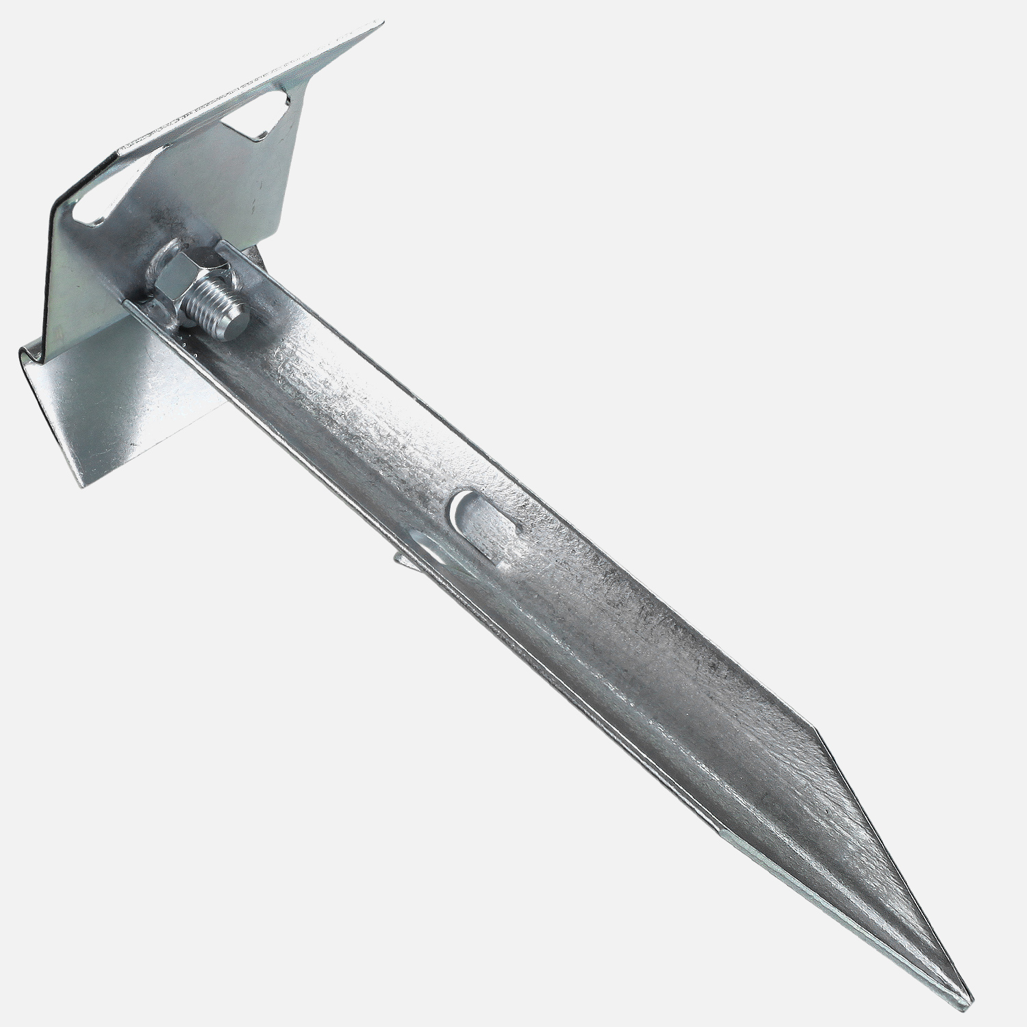 3D Detailansicht Auflaufstütze galvanisch blau verzinkt