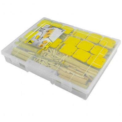 690 tlg. Buche/Robinie-Riffeldübel Set, 6/8/10/12/16 mm, Industriequalität