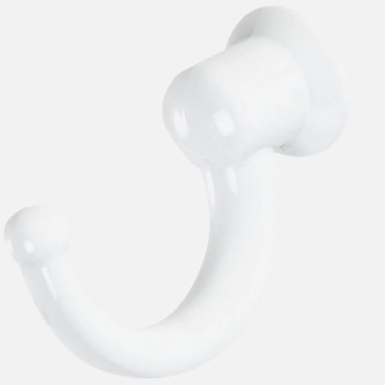 1 HSI Zierhaken mit Stockschraube Zamak weiß 30mm