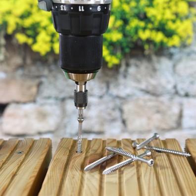 200 EuroTec Terrassenschrauben 5x60mm - Edelstahl C1 - Zierkopf mit Torx Antrieb, ETA