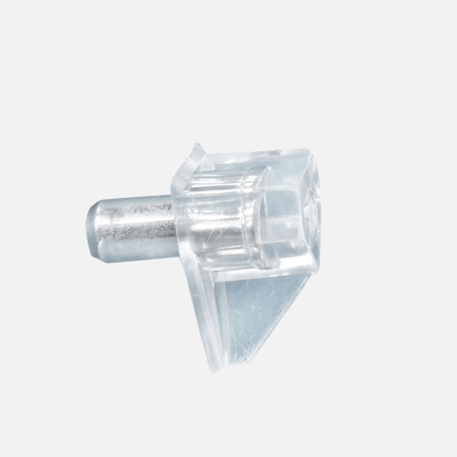 50 Bodenträger, Kunststoff - mit Metallzapfen - transparent - 5mm