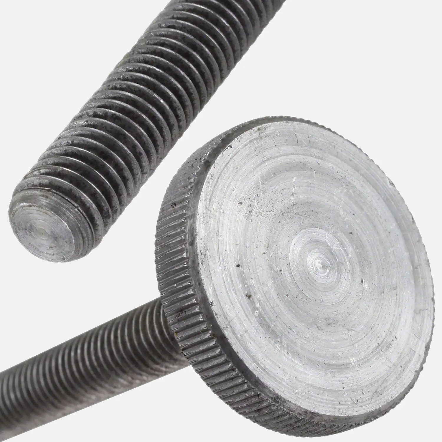 10 Rändelschrauben M8x40 mm - DIN 653 - niedrige Form - blank