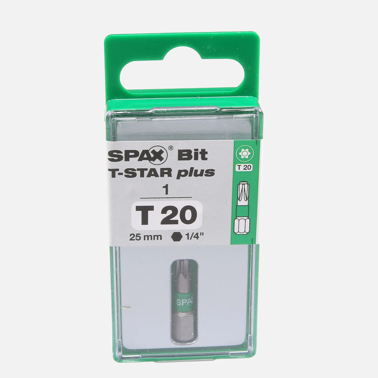 1 SPAX T-STAR® Plus Torx Bit mit Zapfen für SPAX Schrauben T20 Länge 25 mm