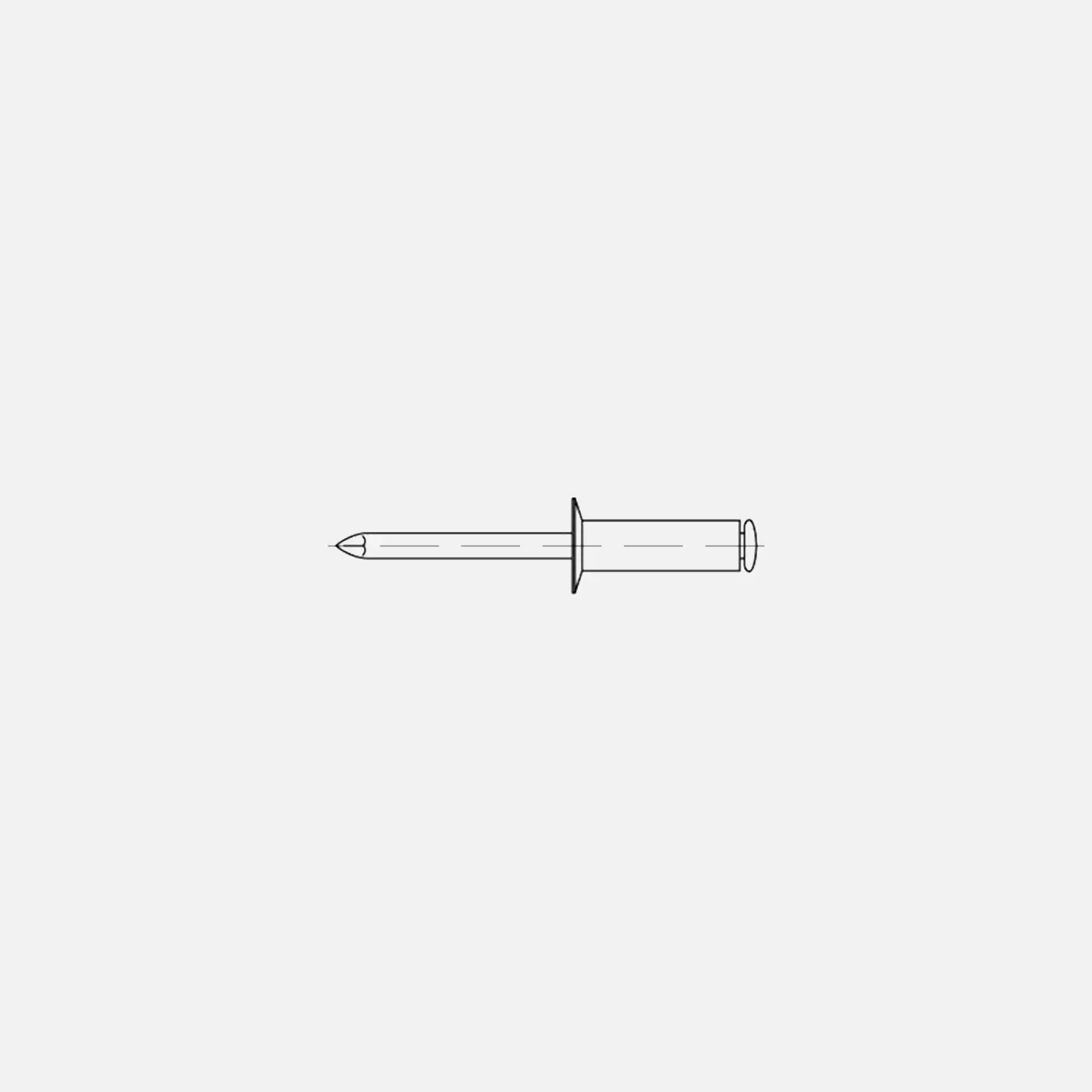 500 Gesipa Blindnieten Aluminium / Stahl - 5x10 mm - Senkkopf - DIN 7337