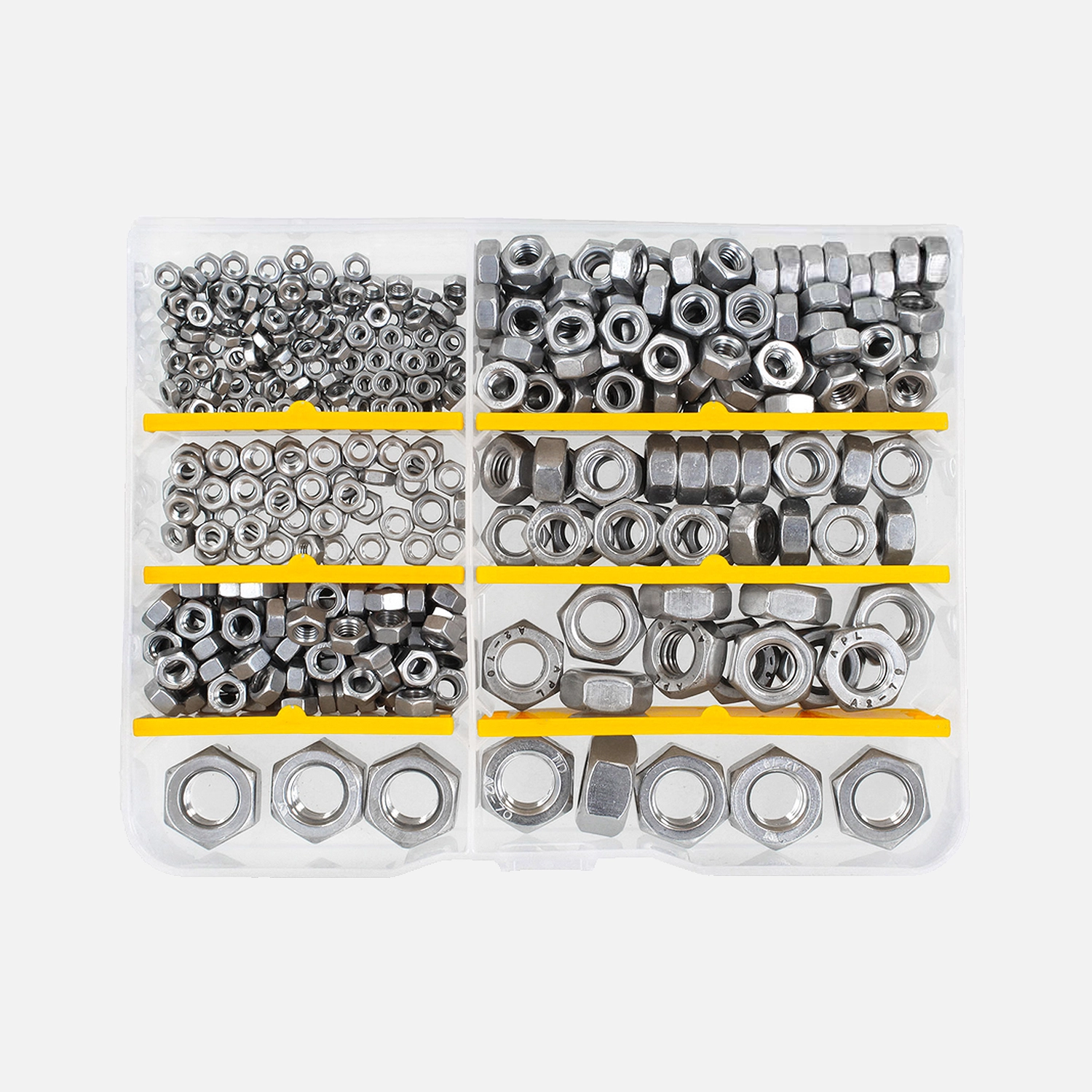 493 tlg. Edelstahl Sechskantmuttern Sortiment - DIN 934
