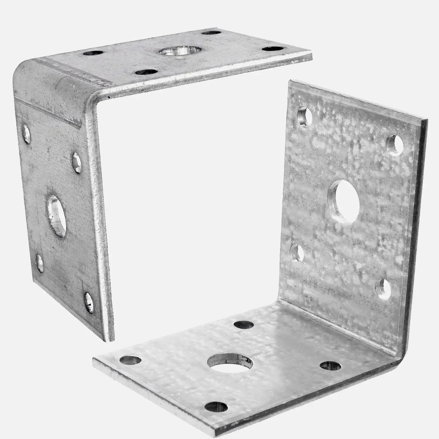 100 Winkelverbinder 50x50x40, Dicke 3 mm, verzinkt, ohne Steg / Rippe