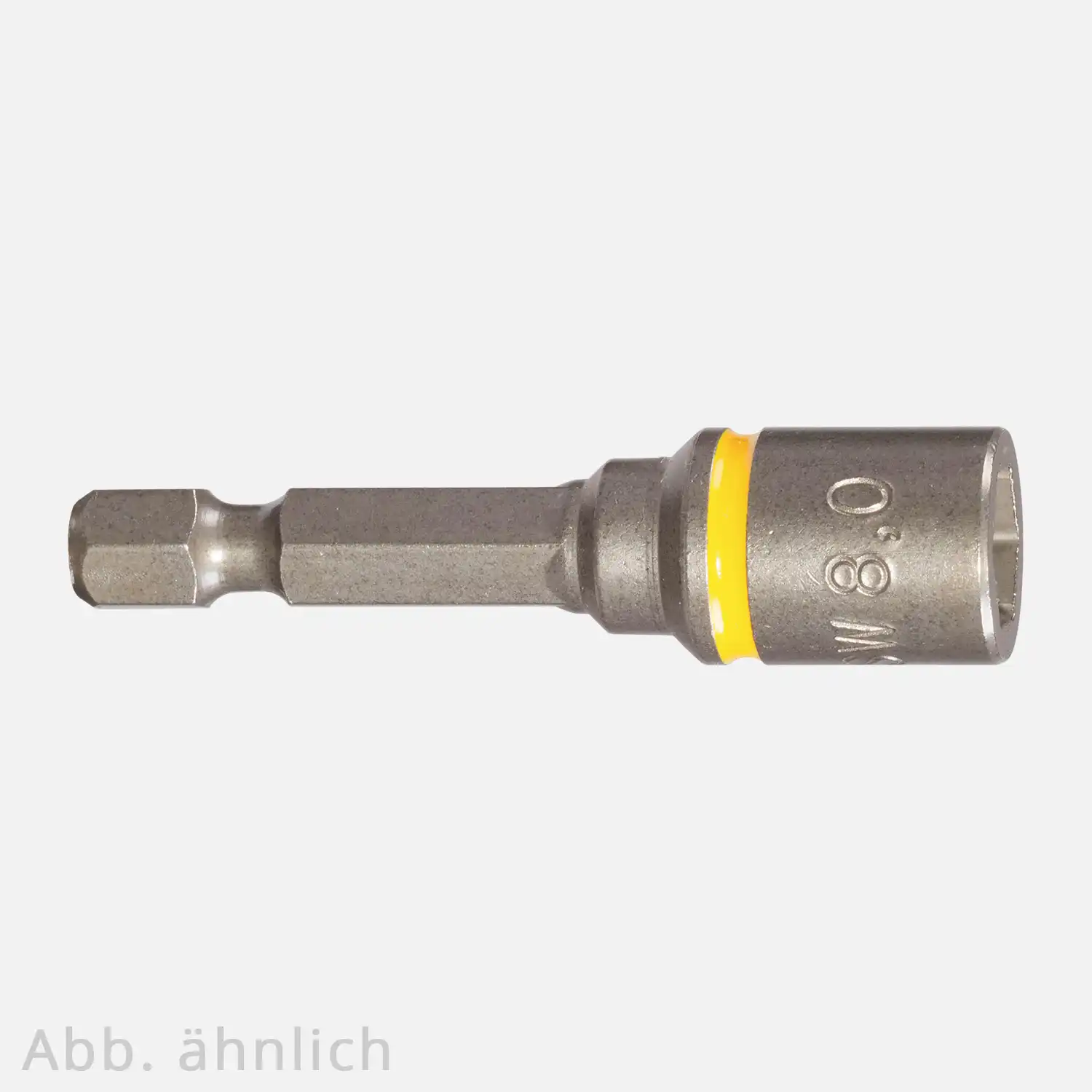 1 IMPACT Steckschlüssel Antrieb 1/4 Zoll E 6,3 , magnetisch, SW 10 , Länge 50 mm mit Farbring