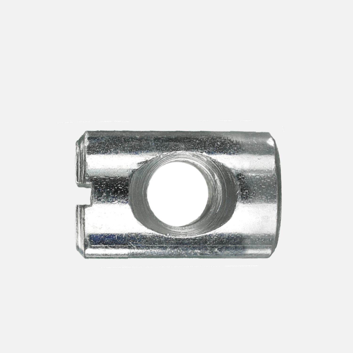 50 Quermutterbolzen,Rundmuttern 10x16x11, galv. Blau verzinkt für M6