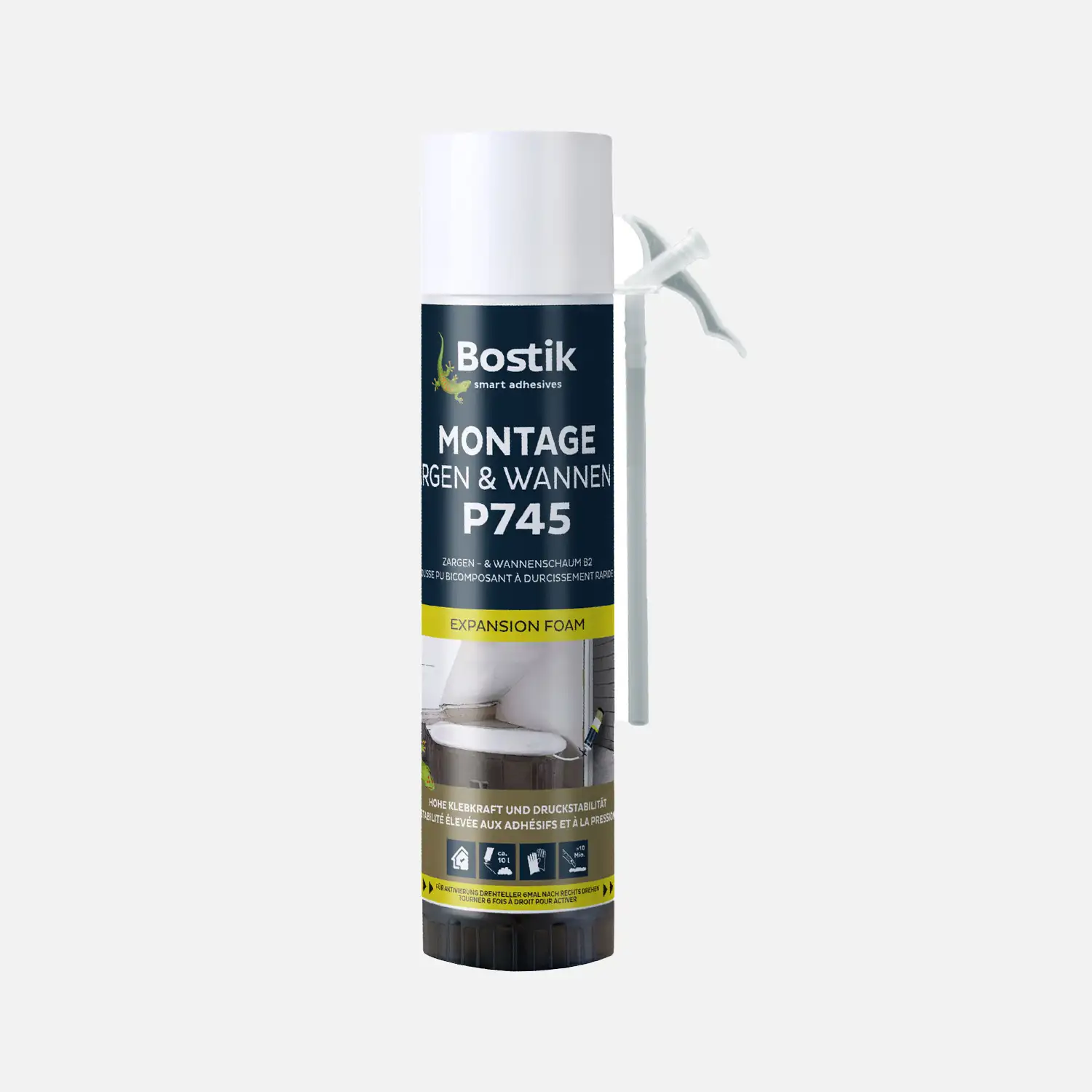 1 Kartusche BOSTIK 2K Zargen- und Wannenträger Schaum 400ml P745