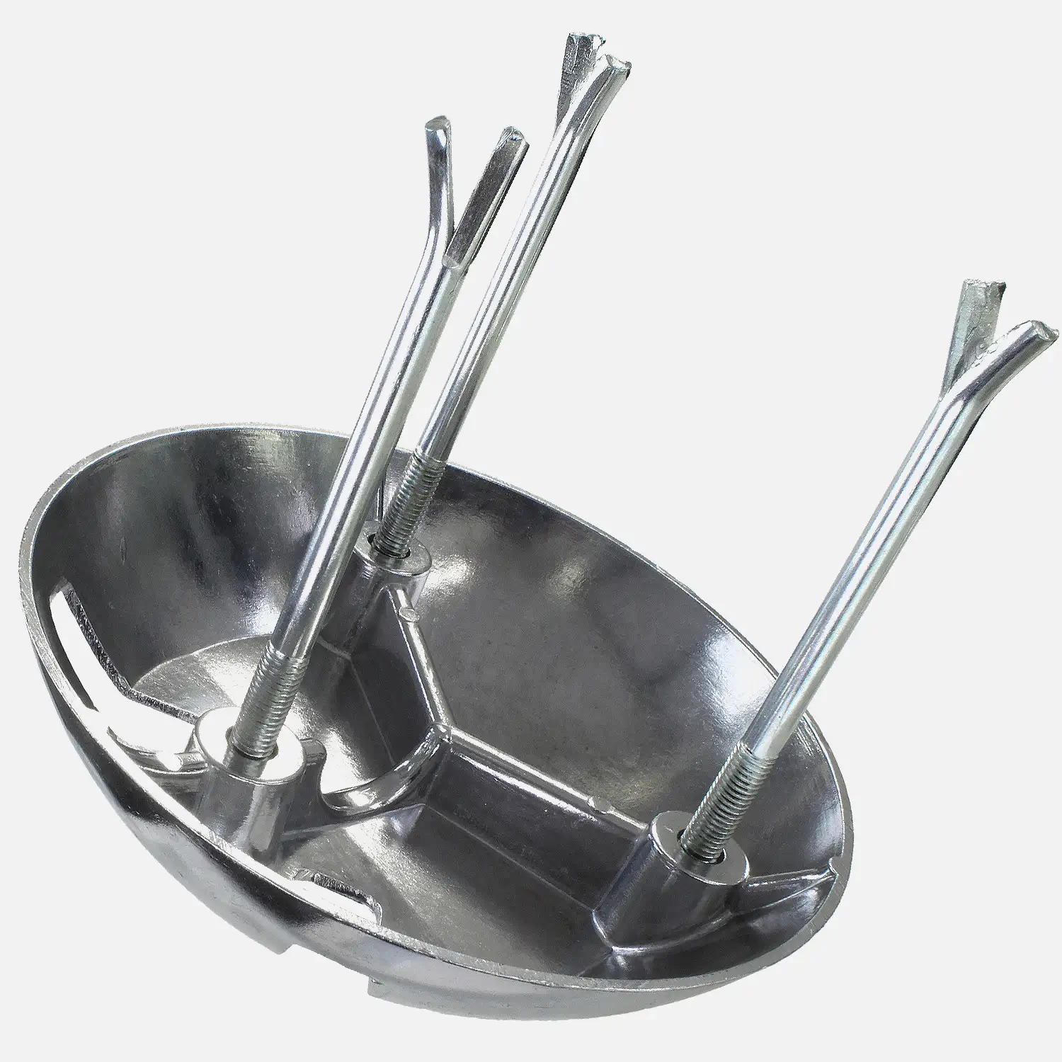 1 Alberts Auflaufstütze 205x65 mm - Aluminiumguss - mit Langlöchern