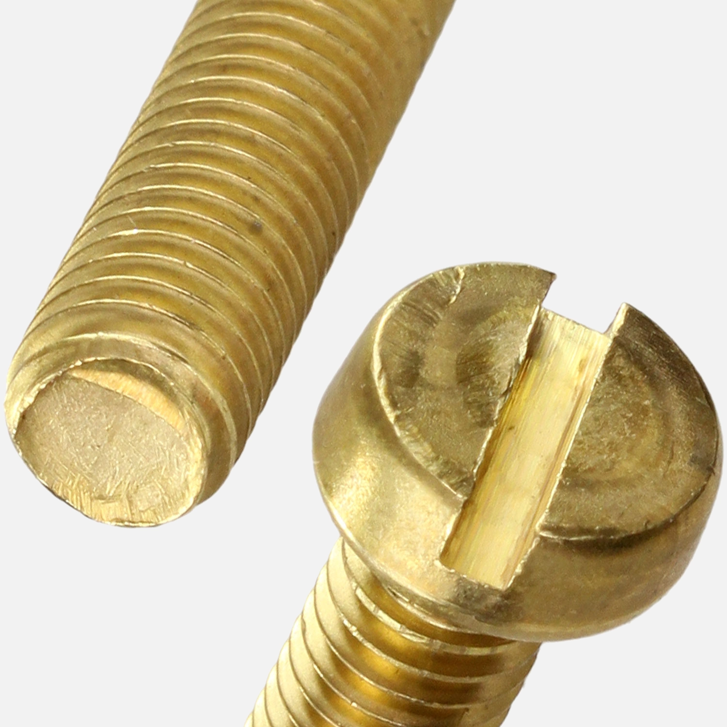 200 Zylinderschrauben mit Schlitz DIN 84 Messing M2x10 mm