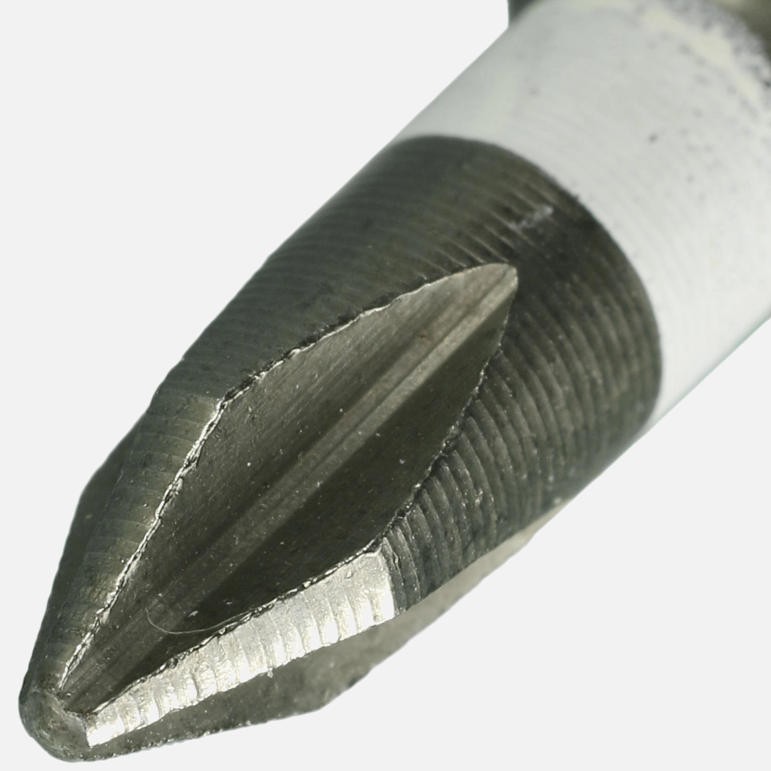 10 Phillips Bits PH1, Torsion, 1/4 Zoll Aufnahme C 6,3, Länge 25 mm, Farbring weiß