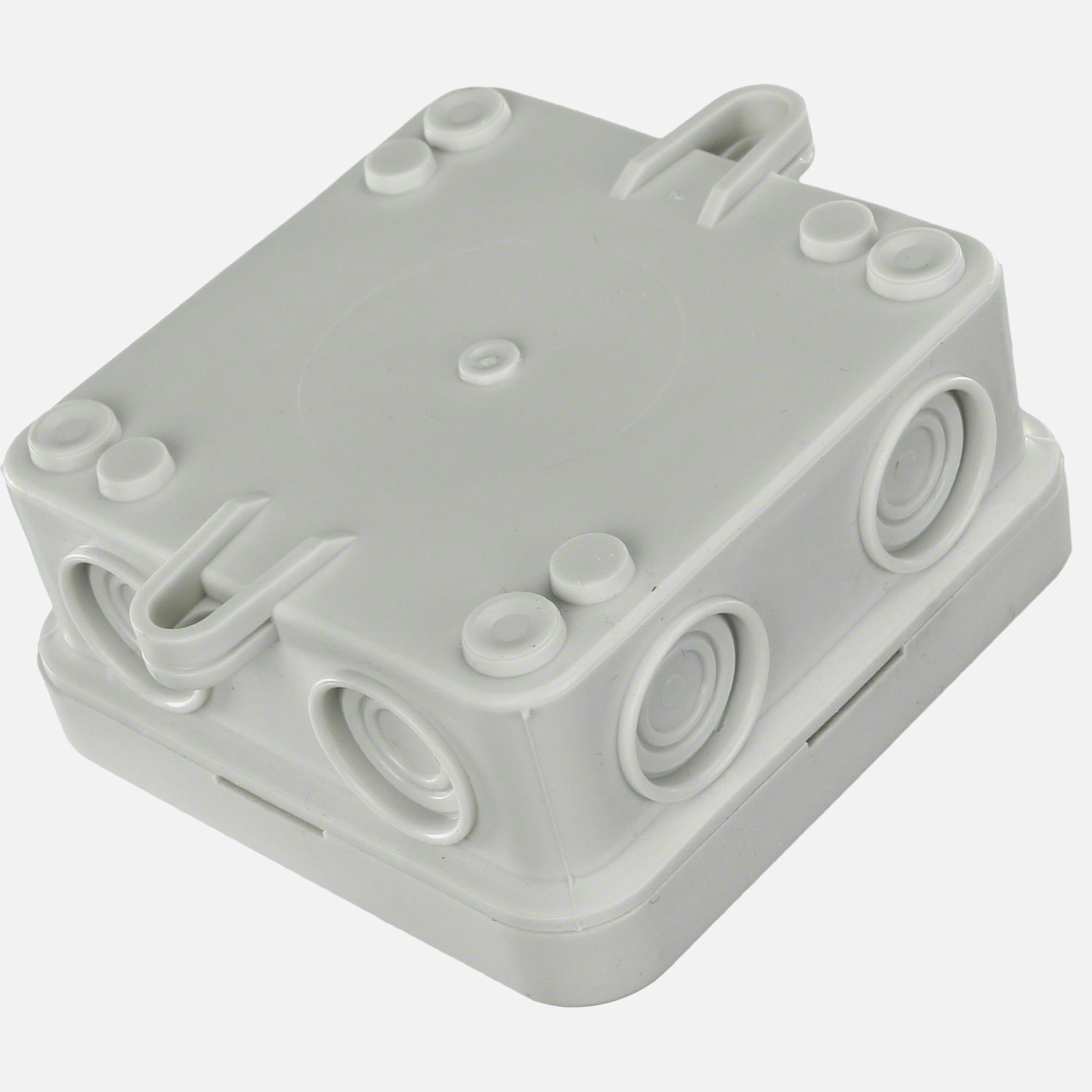1 VDE-Aufputz Abzweigdose, Verteilerdose, PE, Feuchtraum, IP55, 75x75 mm