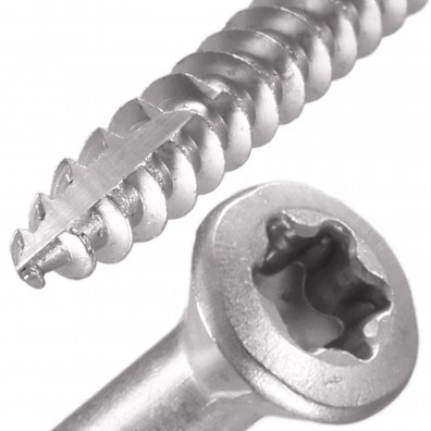 200 EuroTec Terrassenschrauben 5x60mm - Edelstahl C1 - Zierkopf mit Torx Antrieb, ETA