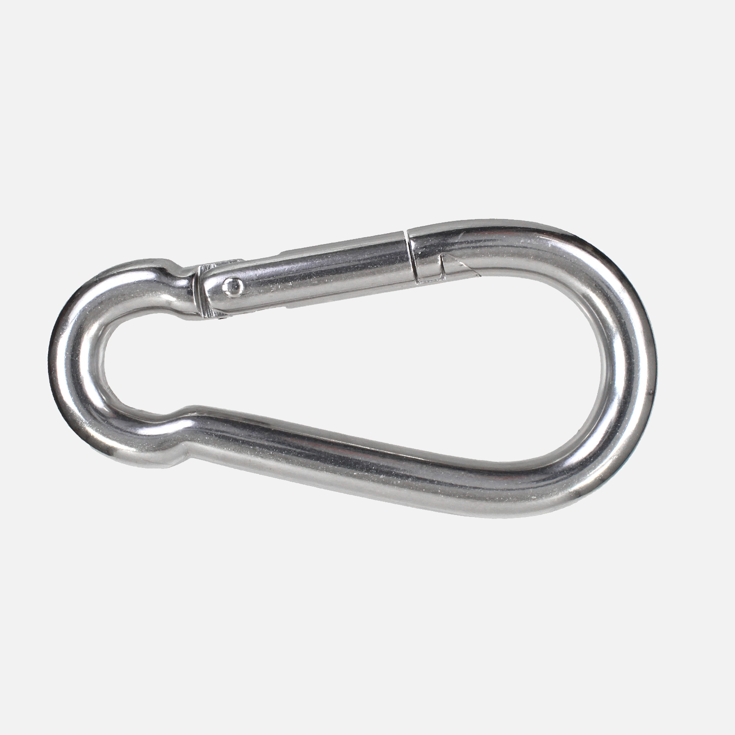 10 Karabinerhaken Edelstahl A4 birnenförmig 10x100mm