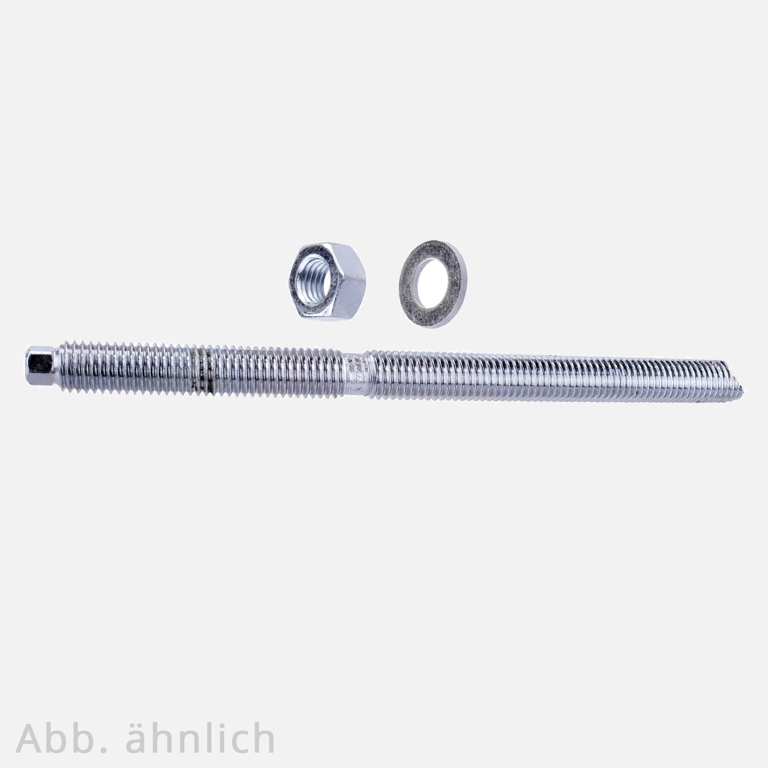 10 Ankerstangen ASK M10x130mm - galvanisch verzinkt - inkl. Mutter & Scheibe