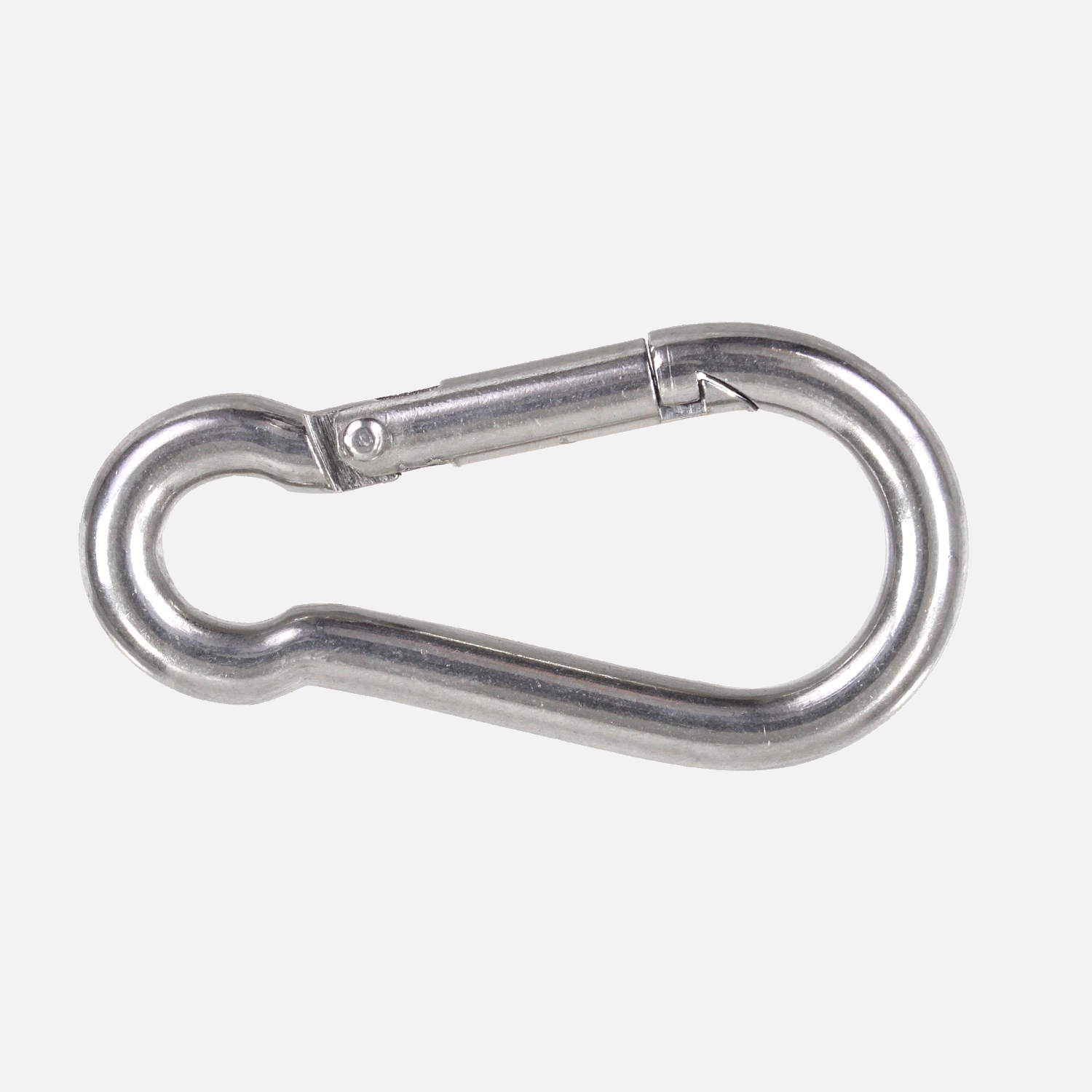 20 Karabinerhaken Edelstahl A4 birnenförmig 4x40mm