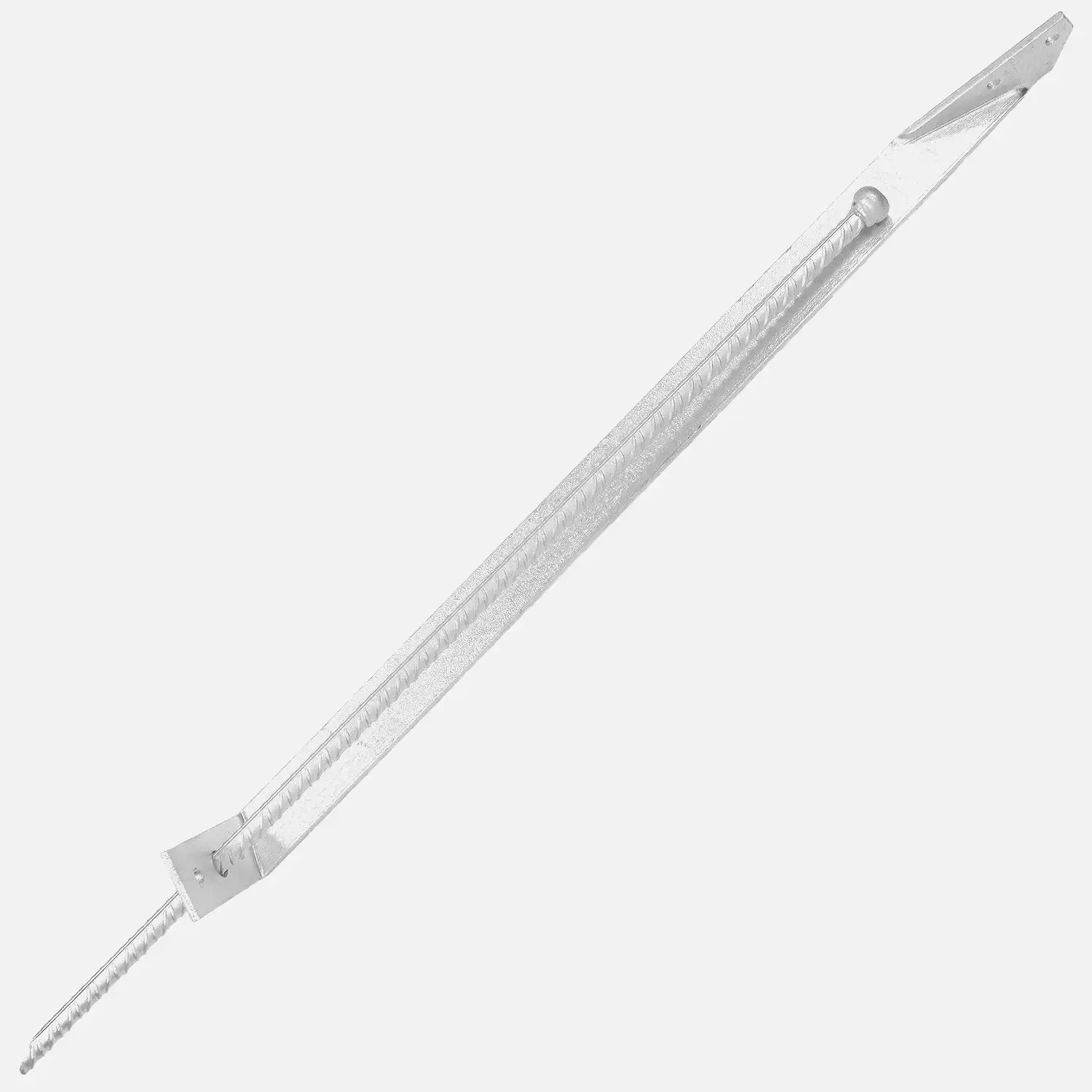 1 Sturmanker für Zäune mit Erdnagel, Gesamthöhe ca. 640 mm - feuerverzinkt