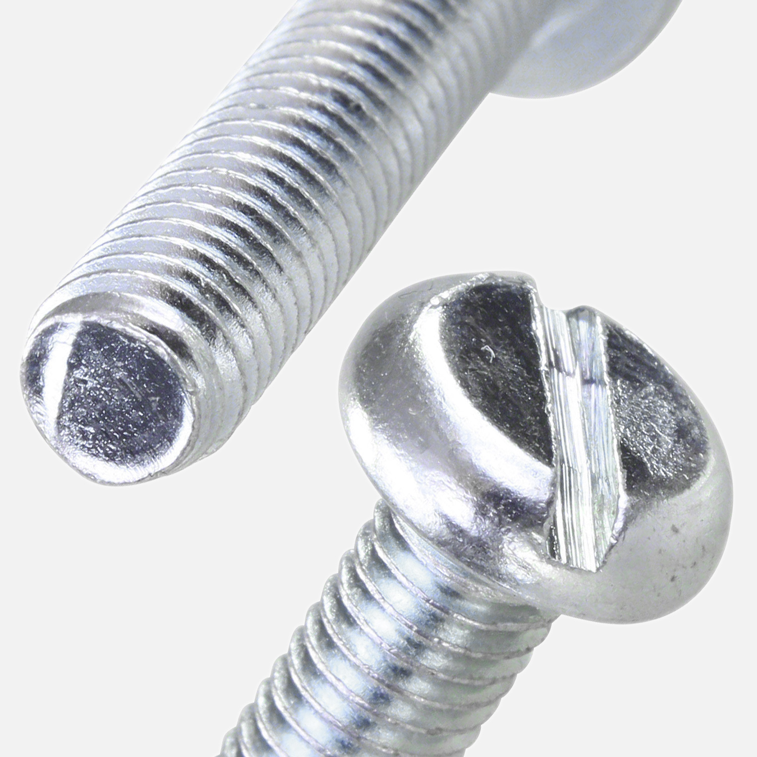 100 Flachkopfschrauben M8x10 mm - DIN 85 - mit Schlitz - verzinkt