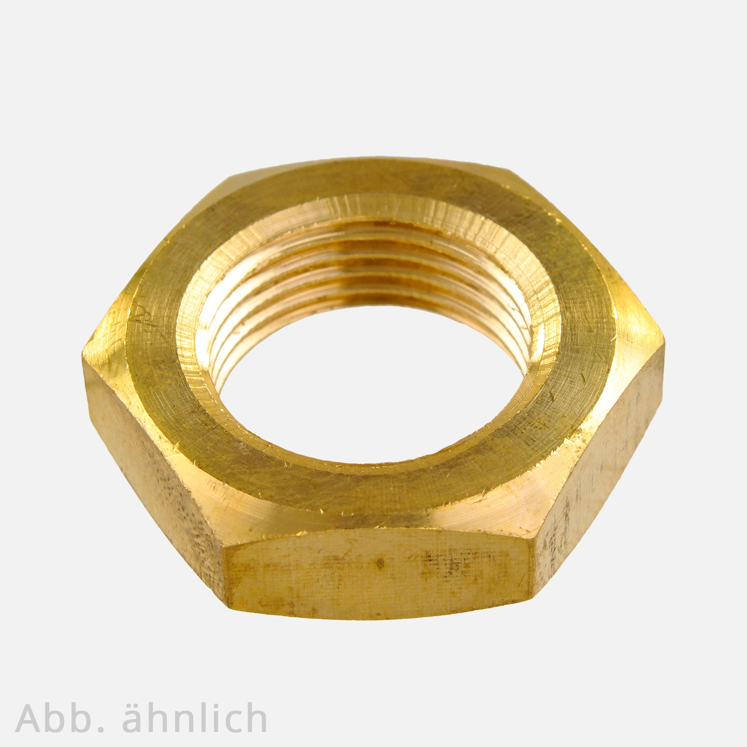 Sechskantmutter | DIN 936 | Feingewinde 1mm | niedrige Form | Messing